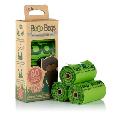 BecoBags Sacchetti Igienici Degradabili 22,5x33 cm 4 pz per CANI | Beco Pets | cod. 5060189750955