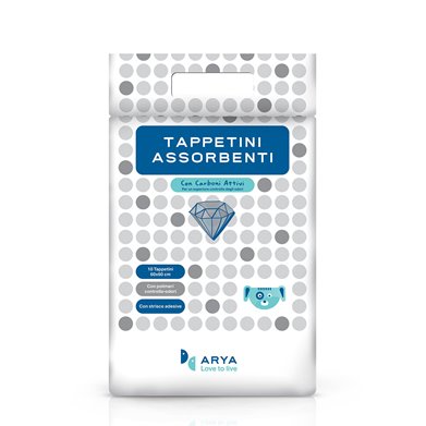 ARYA Tappetini Assorbenti con Carboni Attivi per CANI | cod. 8006455056038