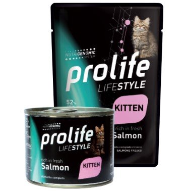 Prolife LifeStyle Kitten Salmone e Pollo per GATTI cod. 8015579040267MA
