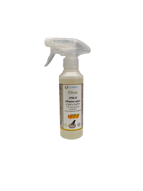 Spray Elimina Odori con Prebiotici ed Enzimi Naturali per Cani e