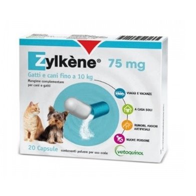 Zylkene 20 capsule da 75 mg per Gatti e Cani  per CANI E GATTI | Vetoquinol | cod. 3605874412460